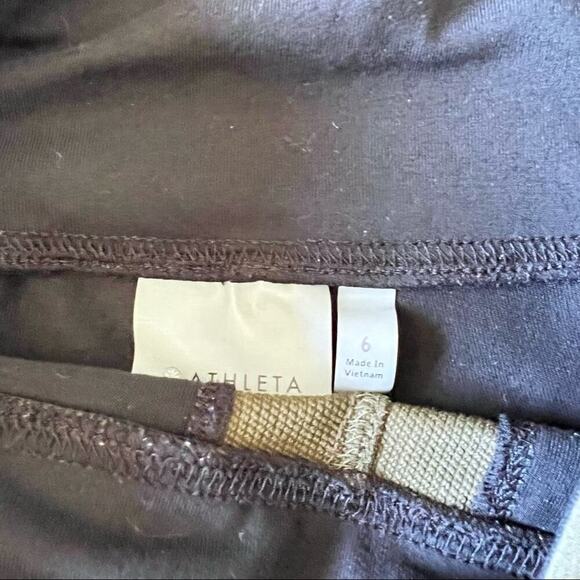 Athleta Highline Hybrid Ankle Tight Dark Green Black Leggings - Picture 12 of 12